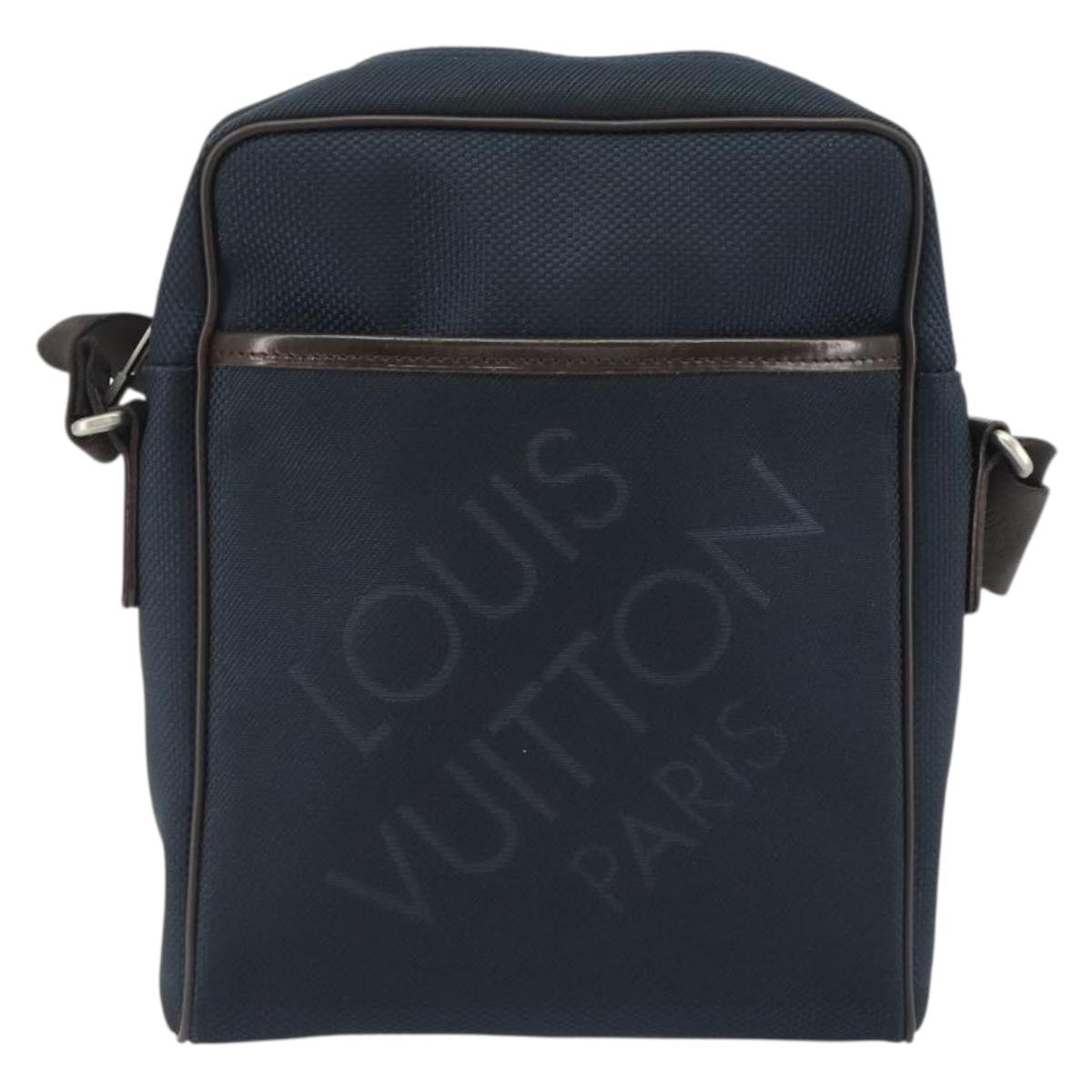 LOUIS VUITTON Damier Geant Citadan NM Shoulder Bag Navy N41437 LV Auth ep14919V