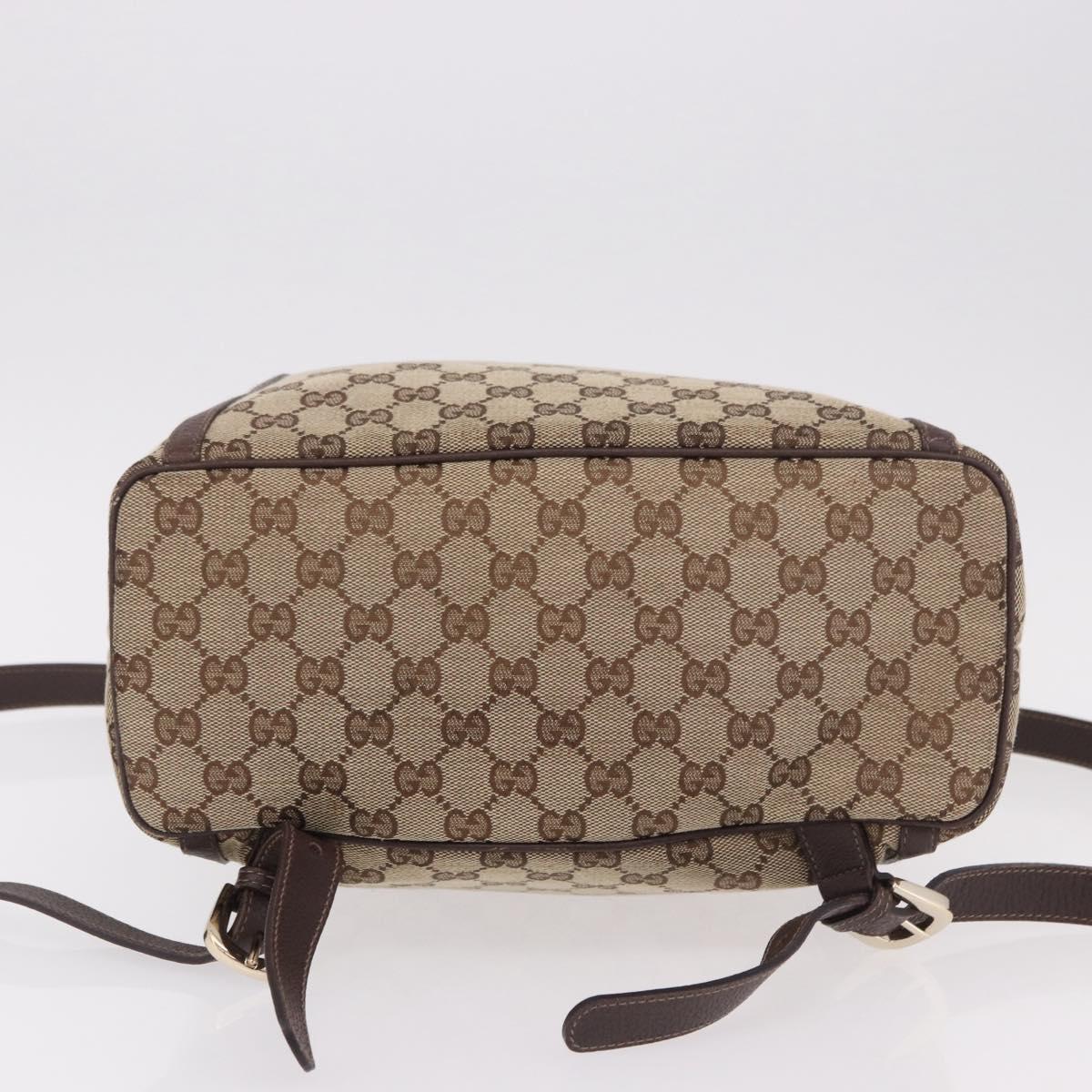 GUCCI GG Canvas Backpack Beige Gold 141642 Auth ep14925A