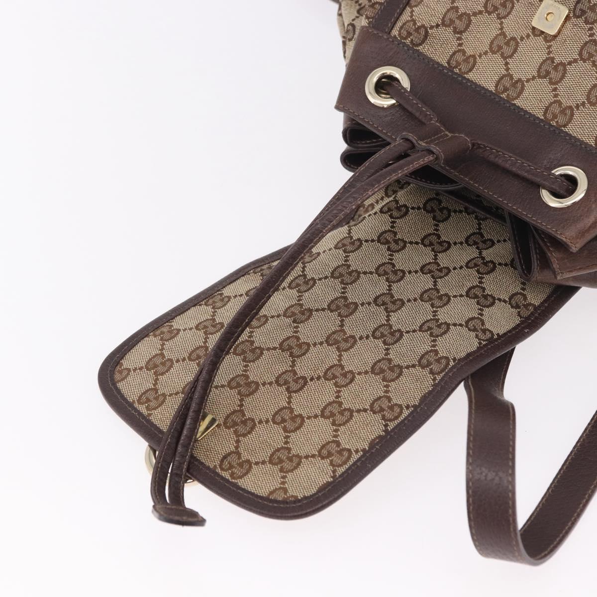 GUCCI GG Canvas Backpack Beige Gold 141642 Auth ep14925A