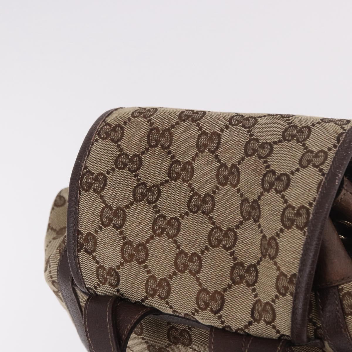 GUCCI GG Canvas Backpack Beige Gold 141642 Auth ep14925A