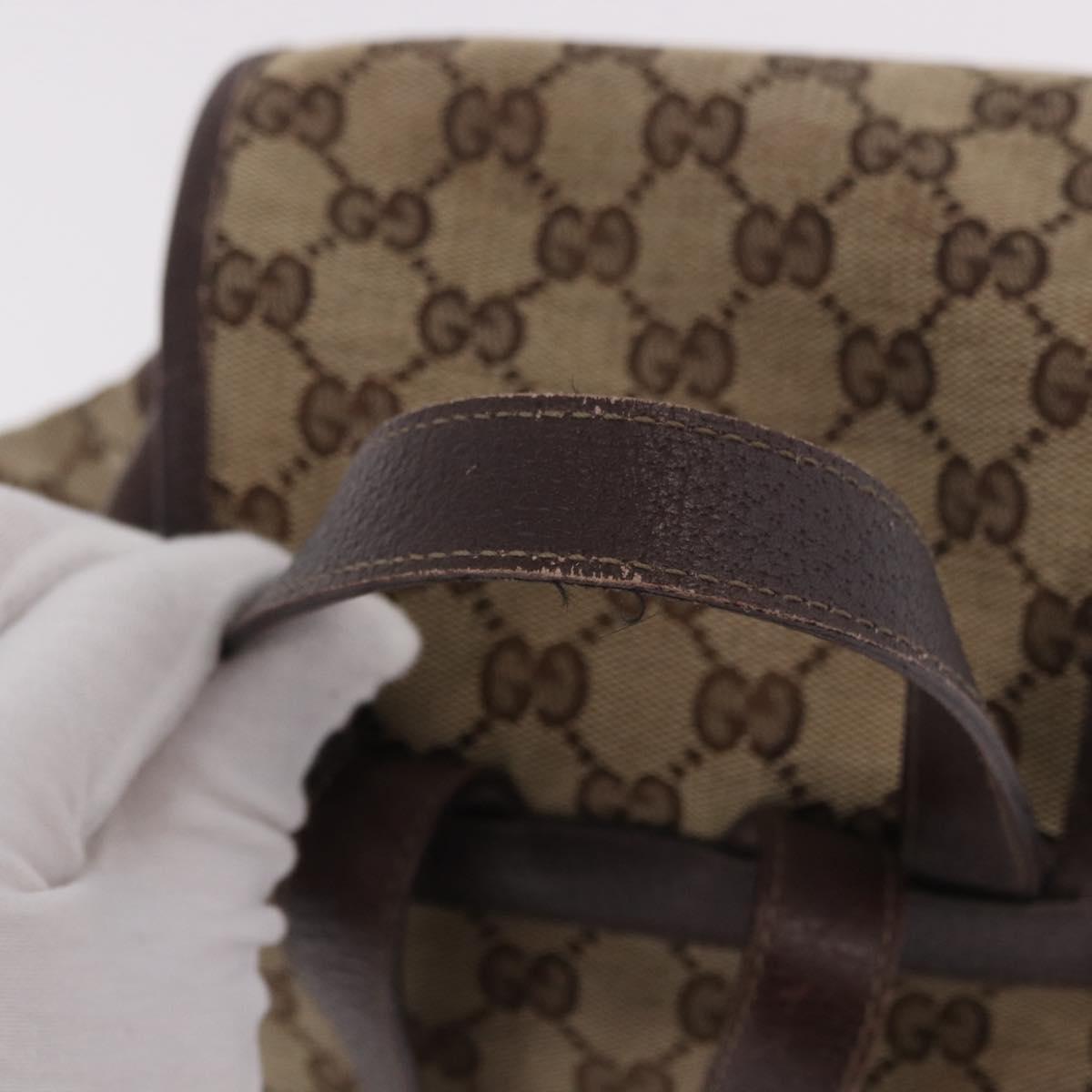 GUCCI GG Canvas Backpack Beige Gold 141642 Auth ep14925A