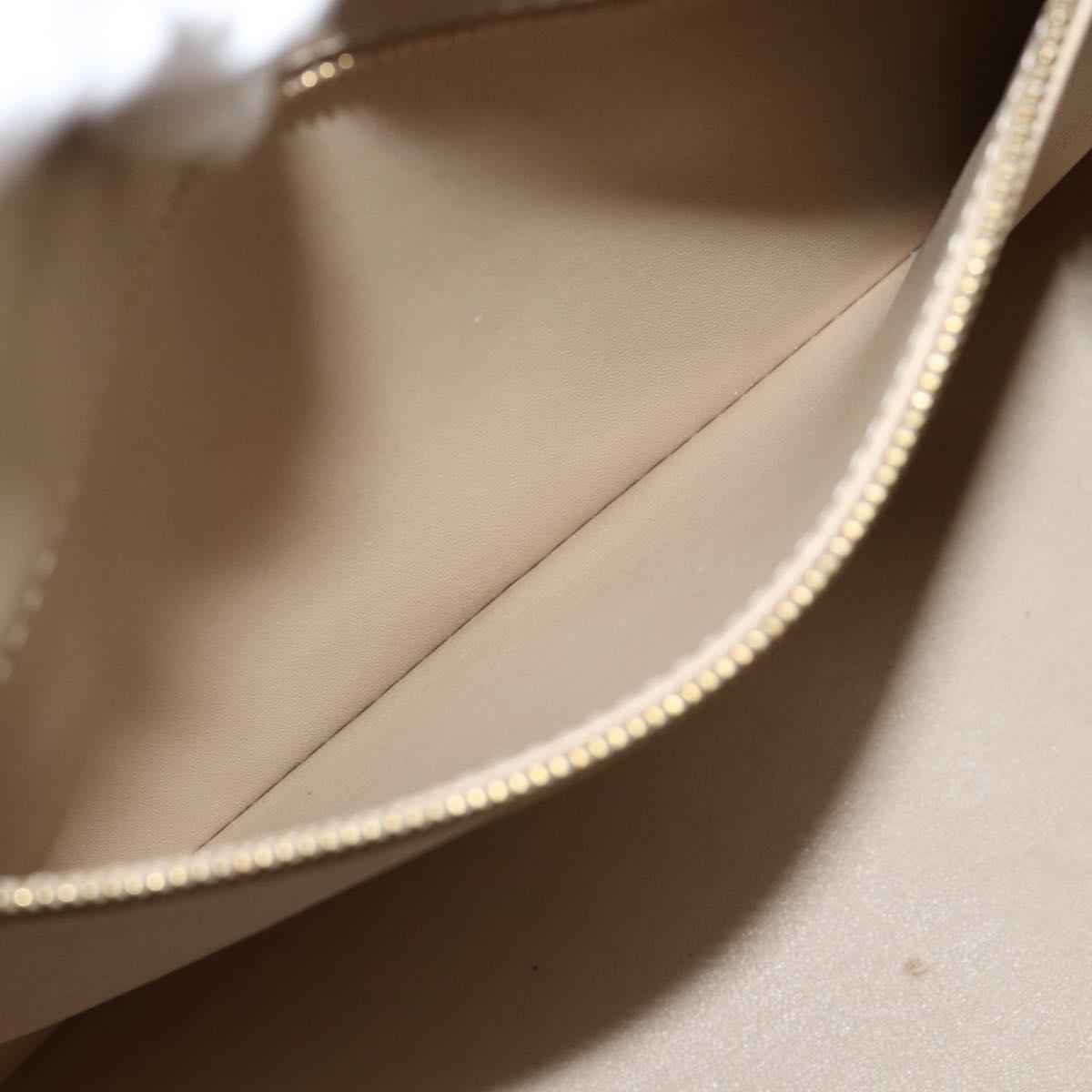 LOUIS VUITTON Monogram Vernis Houston Hand Bag Beige M91004 LV Auth ep14929A