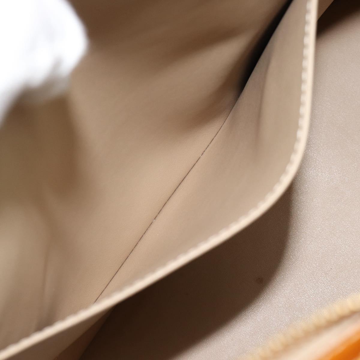 LOUIS VUITTON Monogram Vernis Houston Hand Bag Beige M91004 LV Auth ep14929A