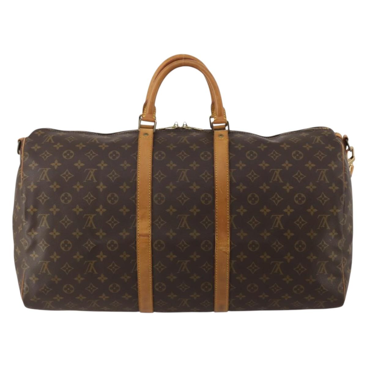 LOUIS VUITTON Monogram Keepall Bandouliere 60 Boston Bag M41412 LV Auth ep14932
