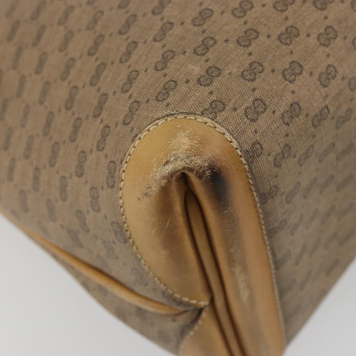 GUCCI Micro GG Supreme Tote Bag PVC Beige Gold 02 39 4868 Auth ep14936