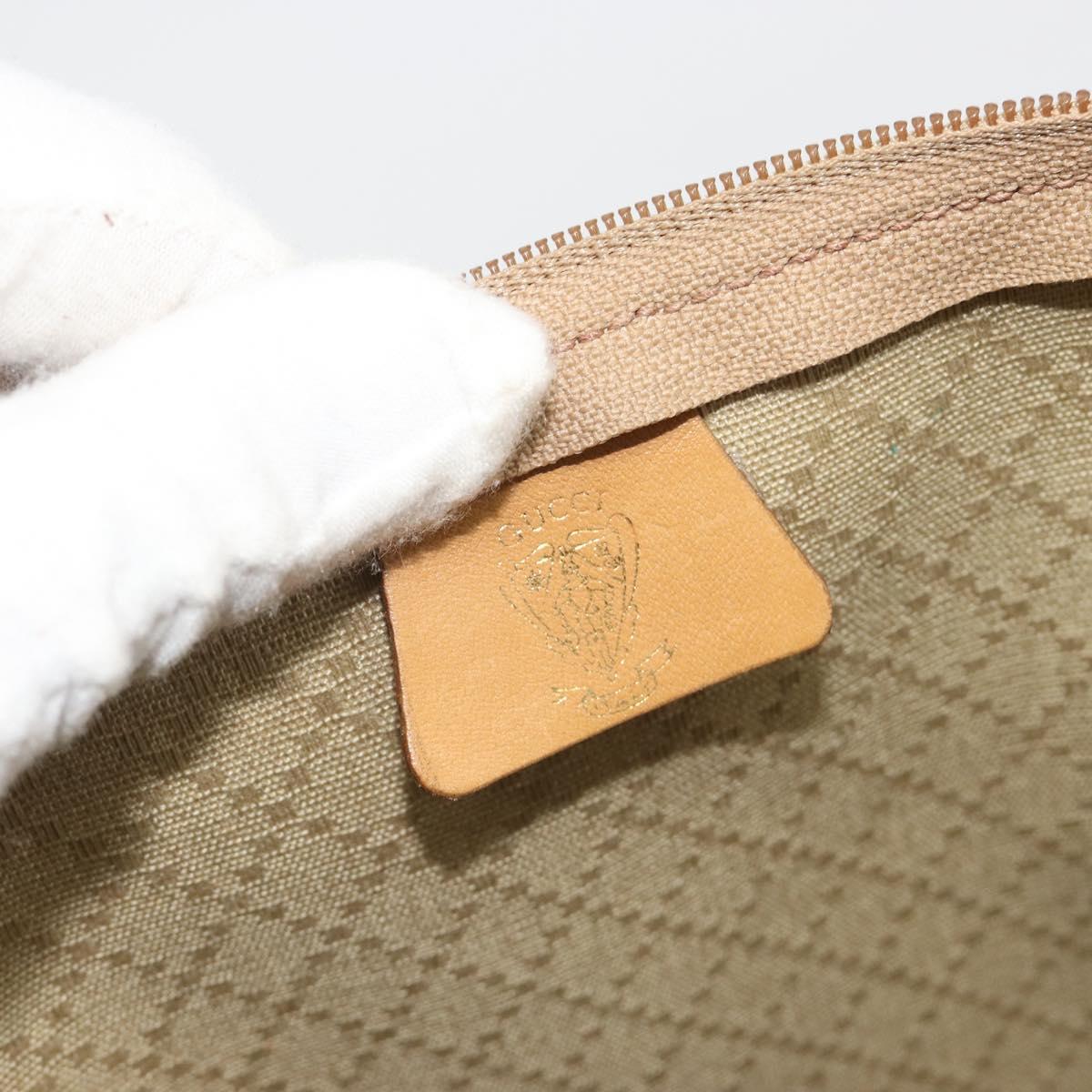 GUCCI Micro GG Supreme Tote Bag PVC Beige Gold 02 39 4868 Auth ep14936