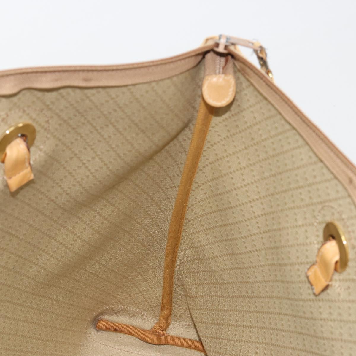 GUCCI Micro GG Supreme Tote Bag PVC Beige Gold 02 39 4868 Auth ep14936