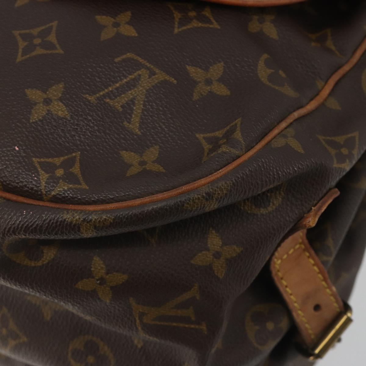 LOUIS VUITTON Monogram Saumur 35 Shoulder Bag M42254 LV Auth ep14937