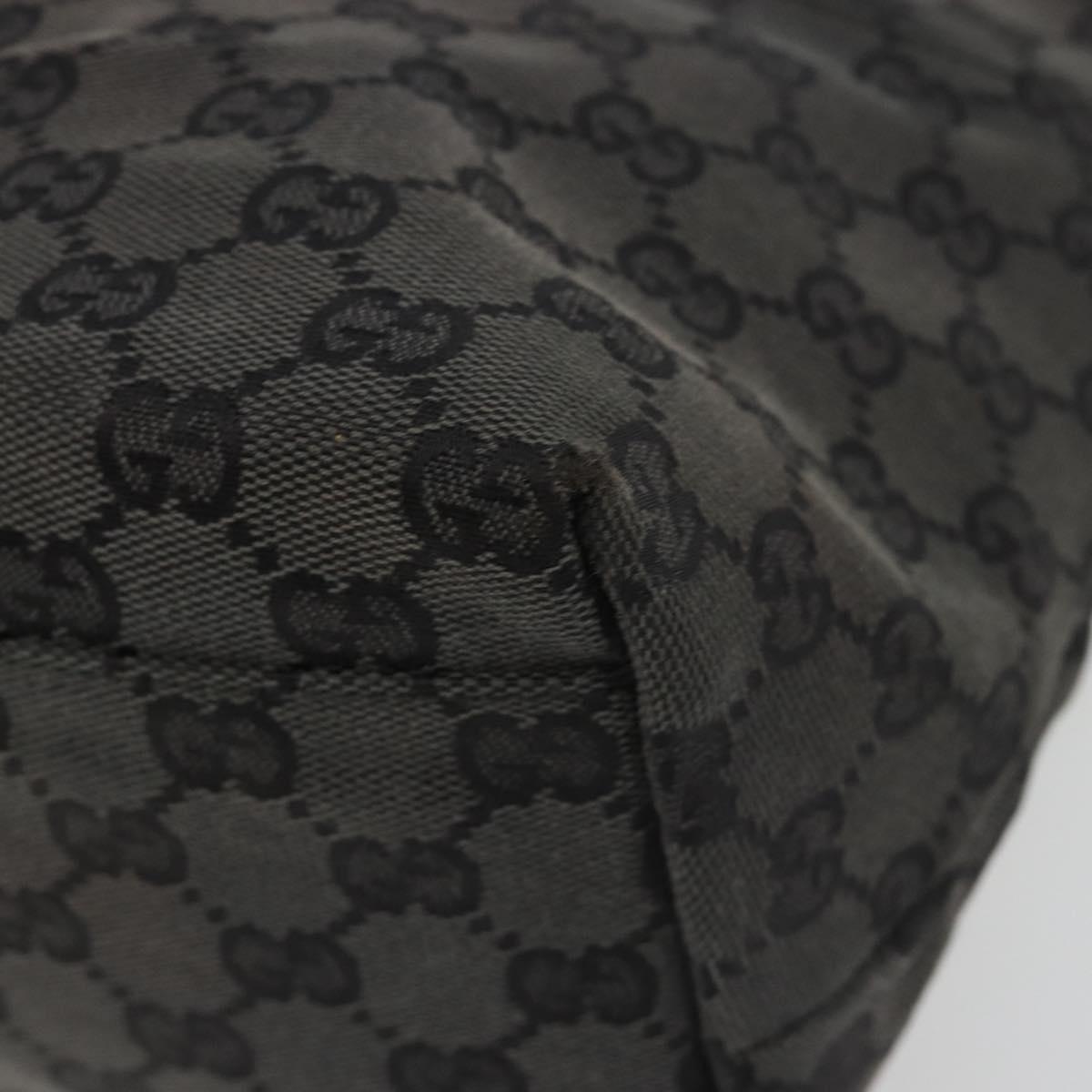GUCCI GG Canvas Hand Bag Black Silver 001 3386 Auth ep14941