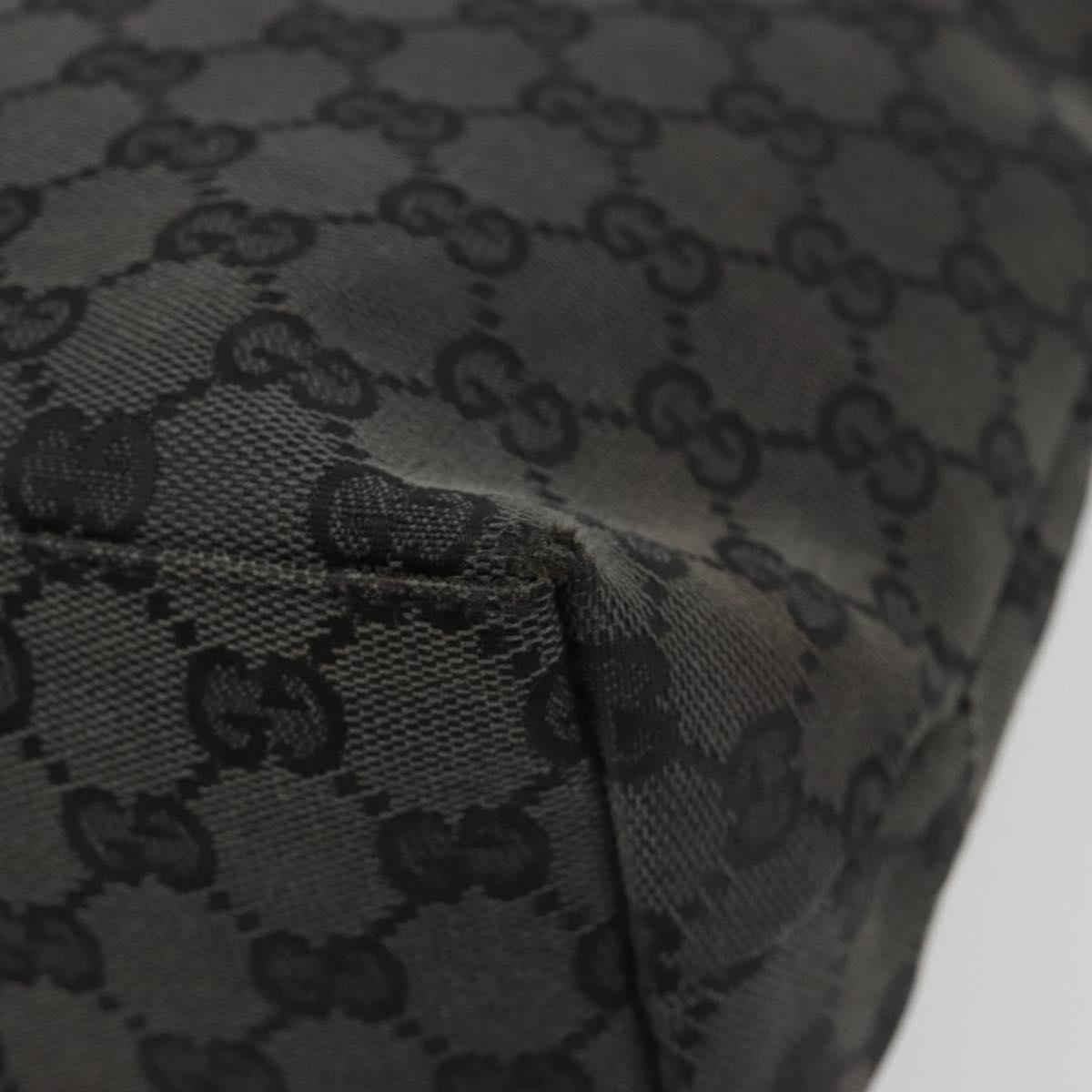 GUCCI GG Canvas Hand Bag Black Silver 001 3386 Auth ep14941