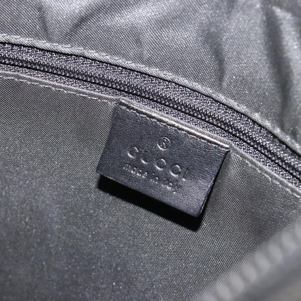 GUCCI GG Canvas Hand Bag Black Silver 001 3386 Auth ep14941