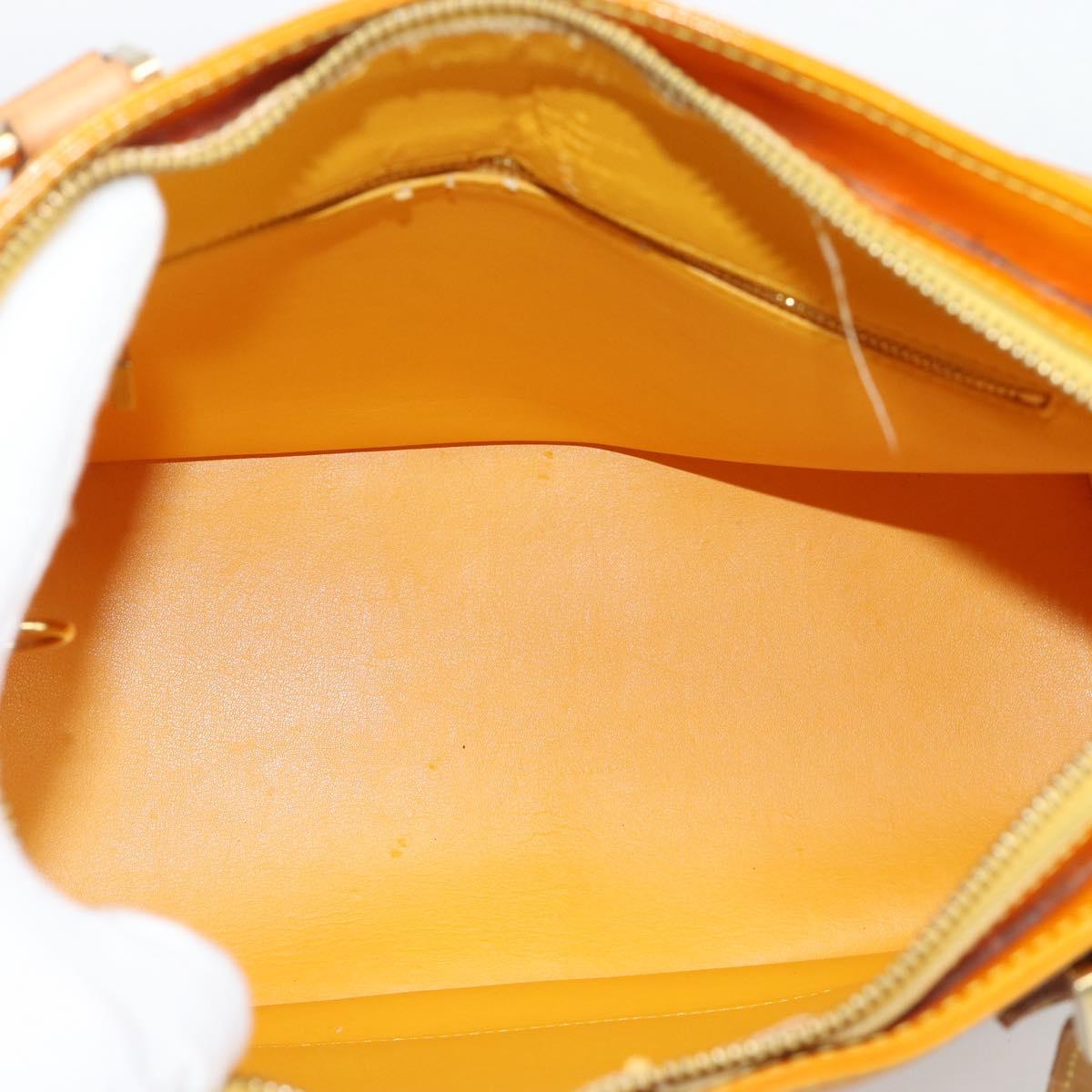 LOUIS VUITTON Monogram Vernis Houston Hand Bag Jaune M91121 LV Auth ep14944