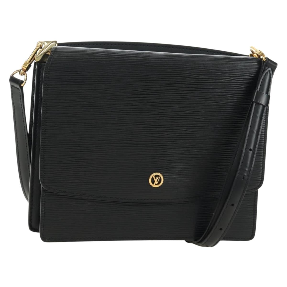 LOUIS VUITTON Epi Grenel Shoulder Bag Black M52362 LV Auth ep14947V
