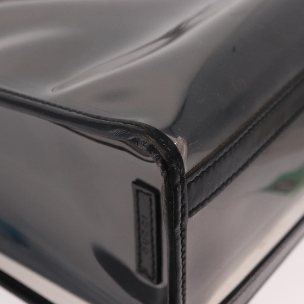 GUCCI Shoulder Bag Vinyl Black Clear 001 2058 1772 5 Auth ep14956