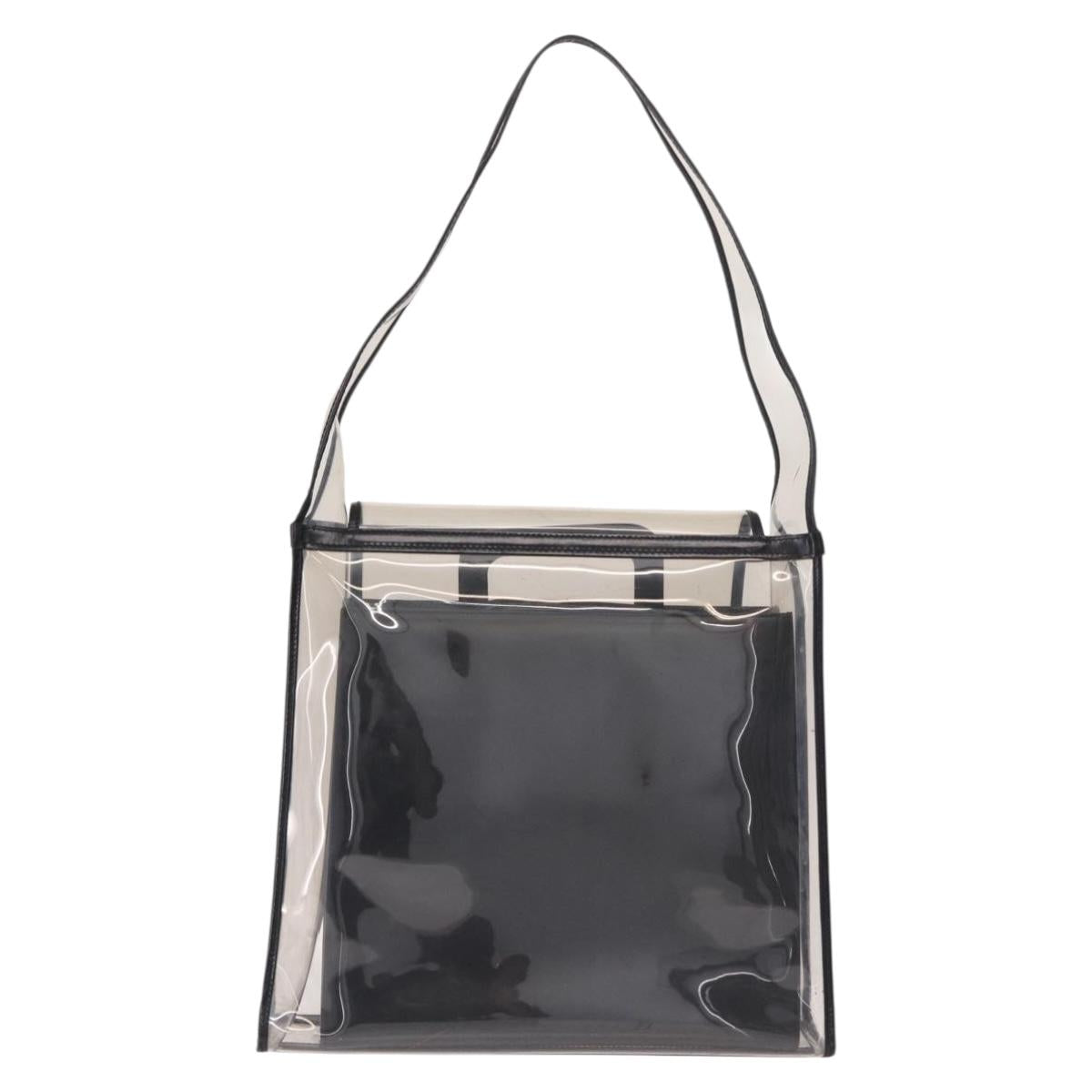 GUCCI Shoulder Bag Vinyl Black Clear 001 2058 1772 5 Auth ep14956