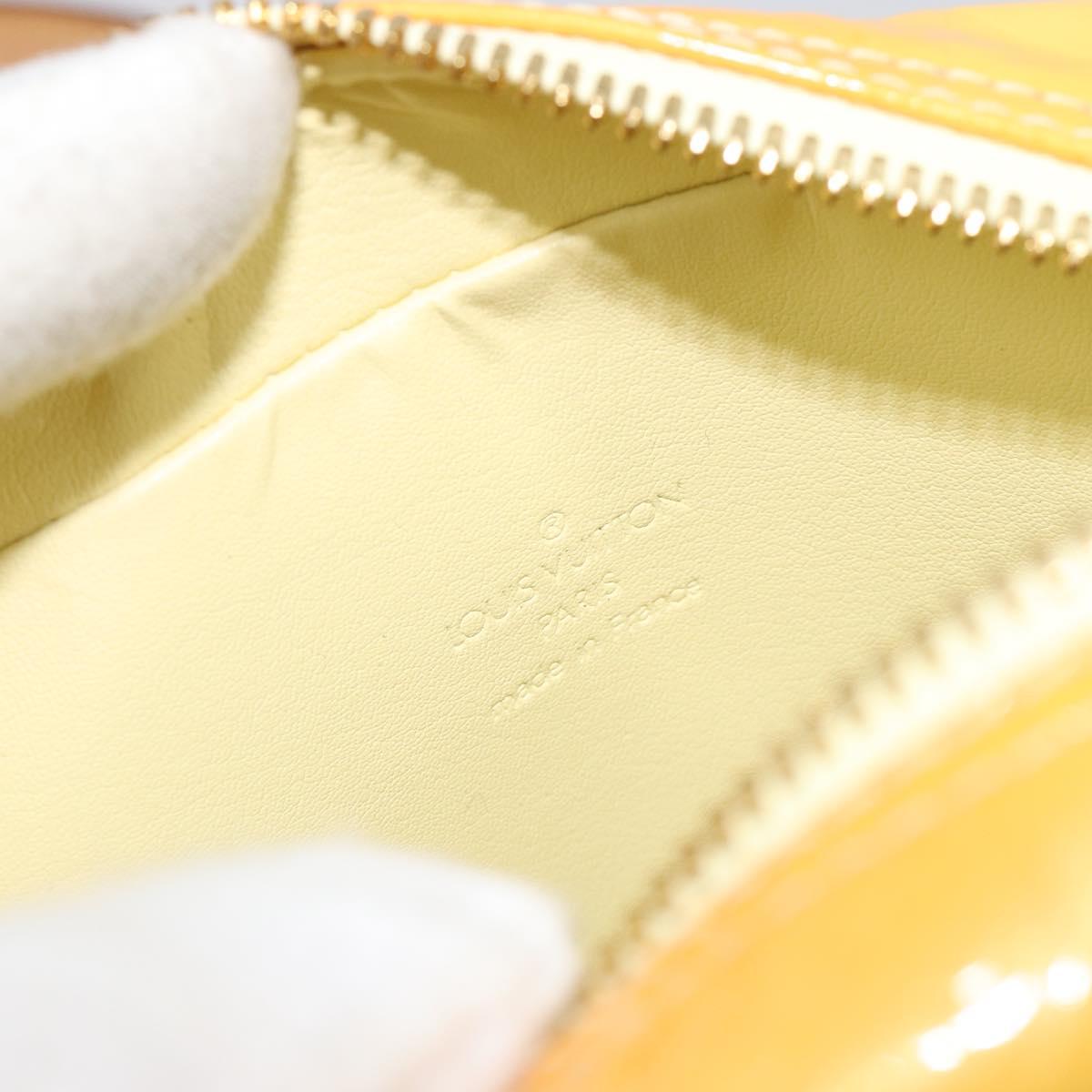LOUIS VUITTON Monogram Vernis Wooster Bag Lime Yellow M91075 LV Auth ep14959A