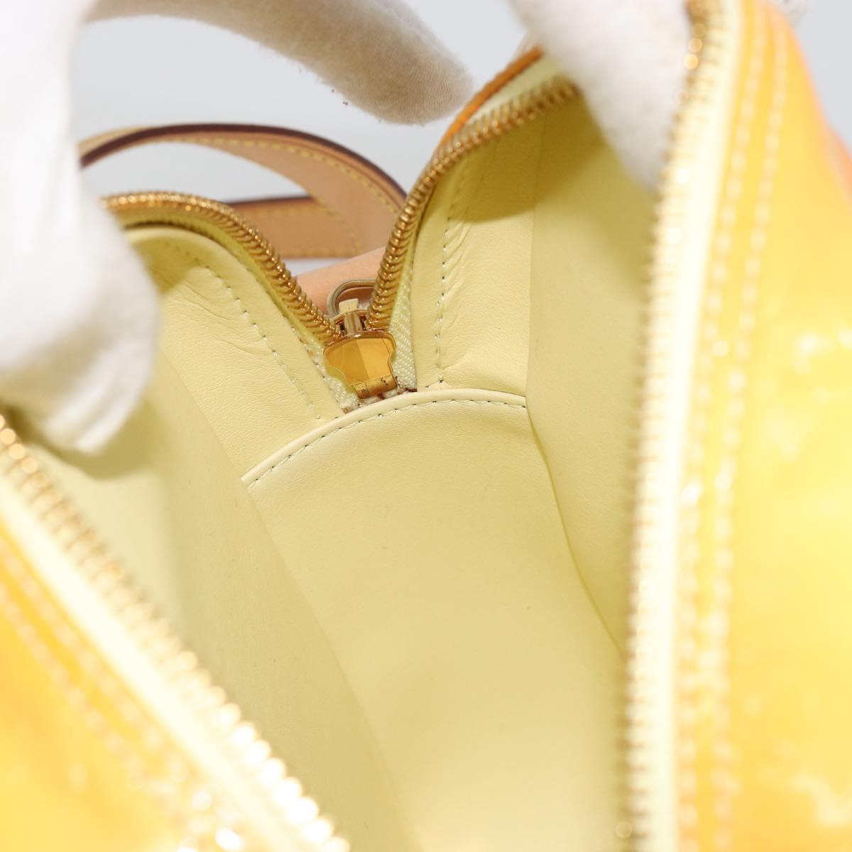LOUIS VUITTON Monogram Vernis Wooster Bag Lime Yellow M91075 LV Auth ep14959A