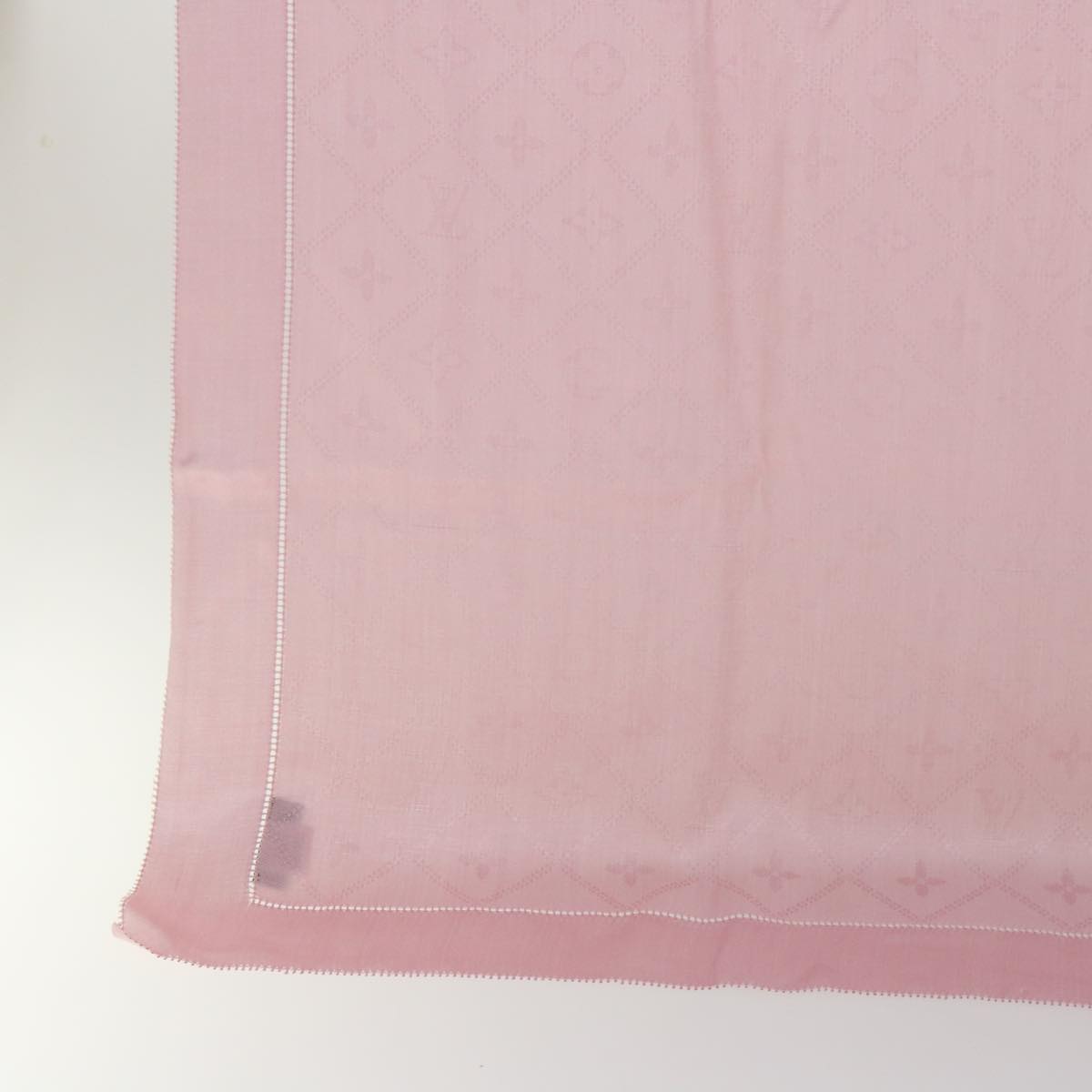 LOUIS VUITTON Monogram Scarf Silk Pink LV Auth ep1497