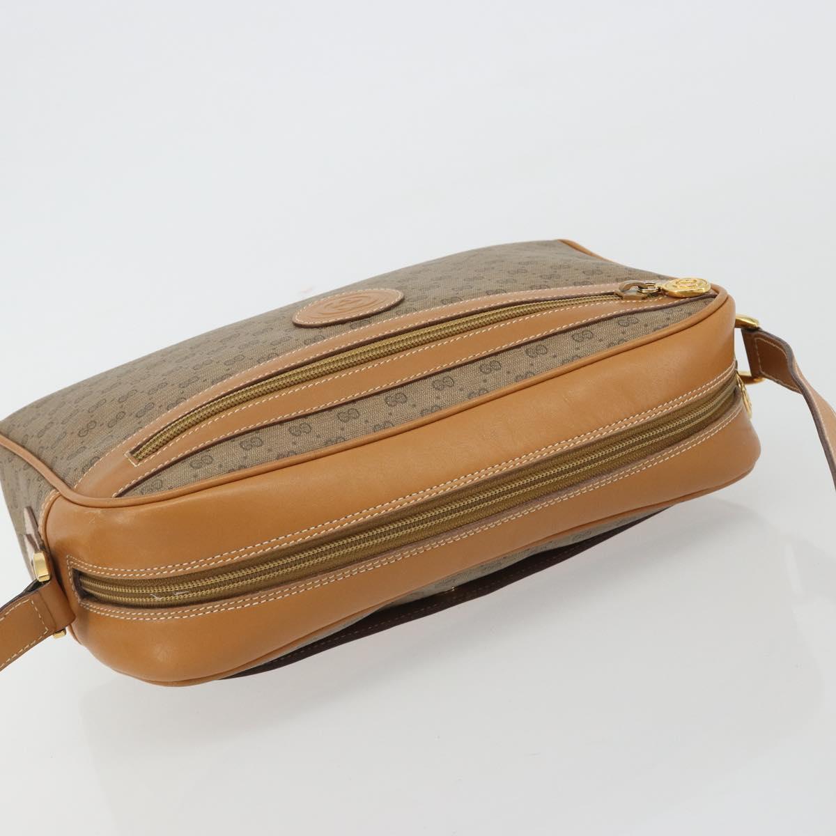 GUCCI Micro GG Supreme Shoulder Bag PVC Beige Gold 001 093 0942 Auth ep14983