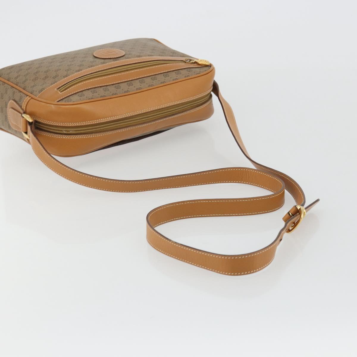 GUCCI Micro GG Supreme Shoulder Bag PVC Beige Gold 001 093 0942 Auth ep14983