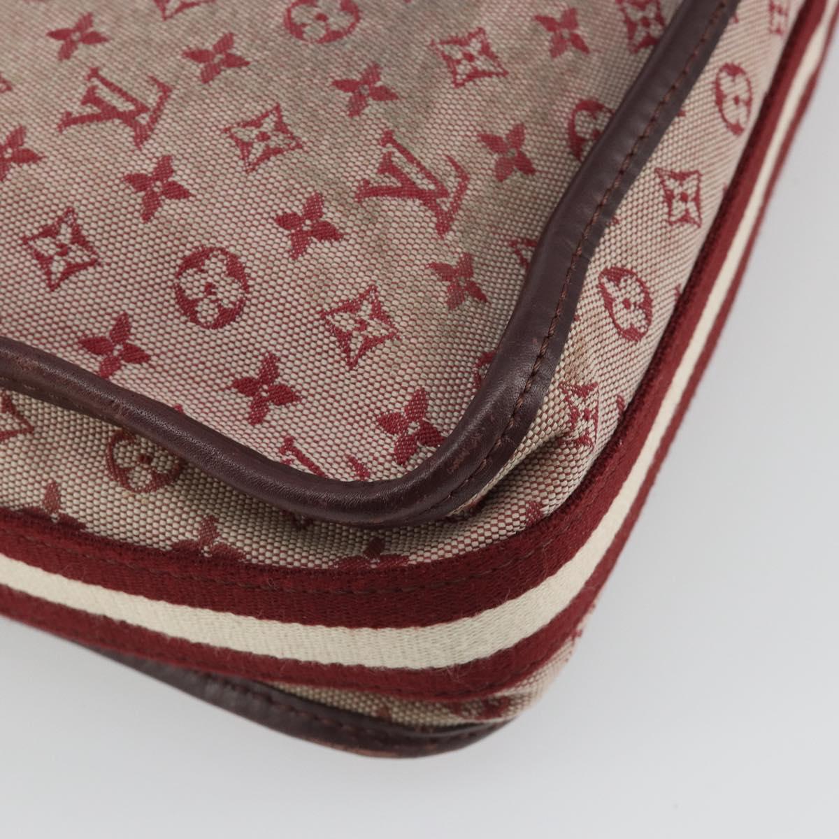 LOUIS VUITTON Monogram Mini Besace Mary Kate Bag Red M92321 LV Auth ep14990