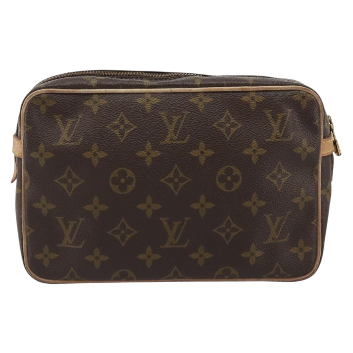 LOUIS VUITTON Monogram Compiegne 23 Clutch Bag M51847 LV Auth ep14995
