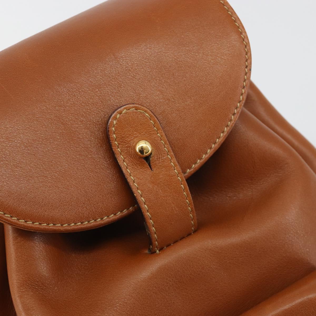 GUCCI Bamboo Backpack Leather Brown Gold 03 2265 0030 Auth ep15002
