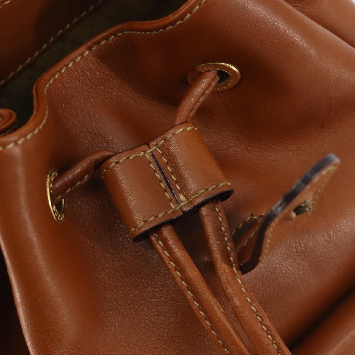 GUCCI Bamboo Backpack Leather Brown Gold 03 2265 0030 Auth ep15002