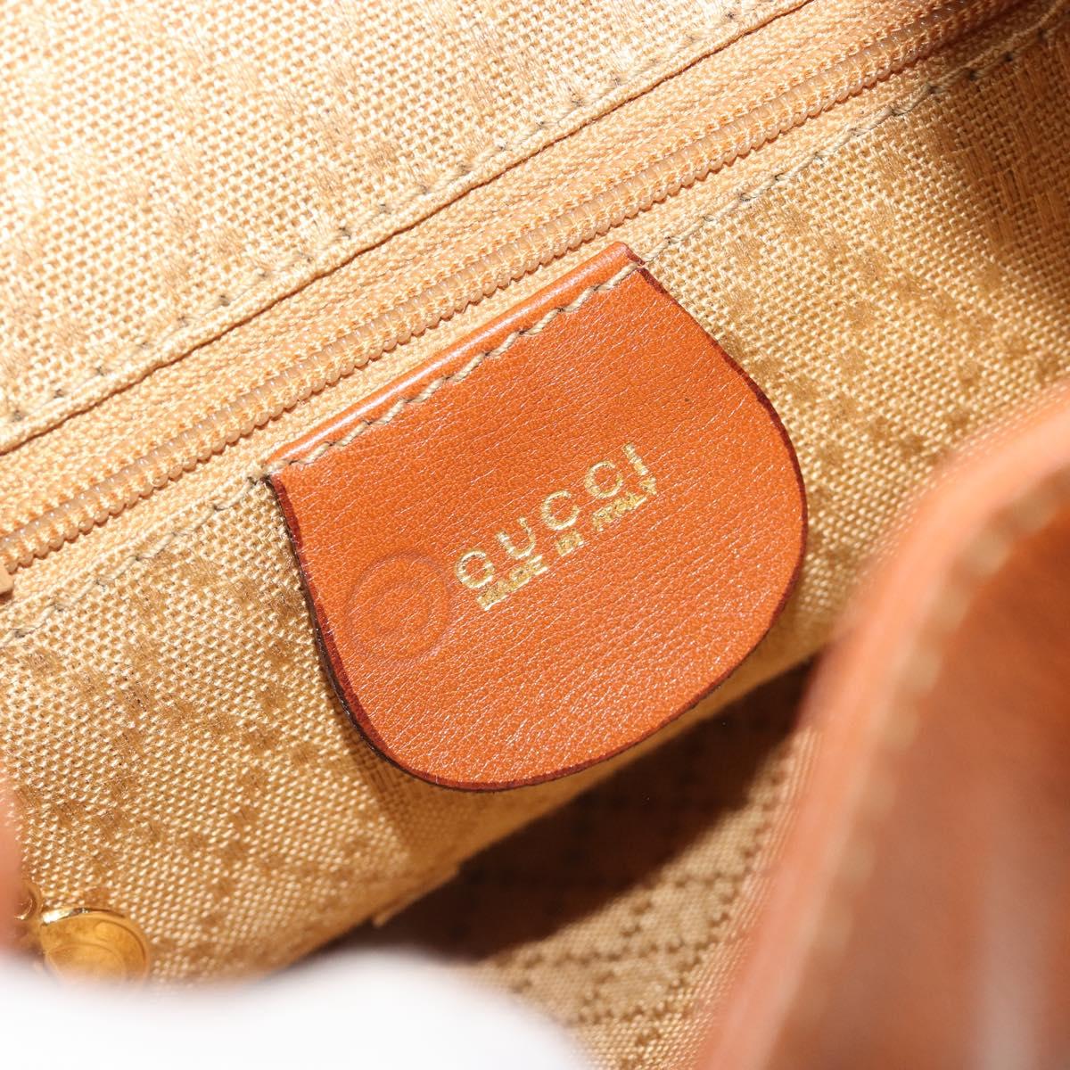 GUCCI Bamboo Backpack Leather Brown Gold 03 2265 0030 Auth ep15002
