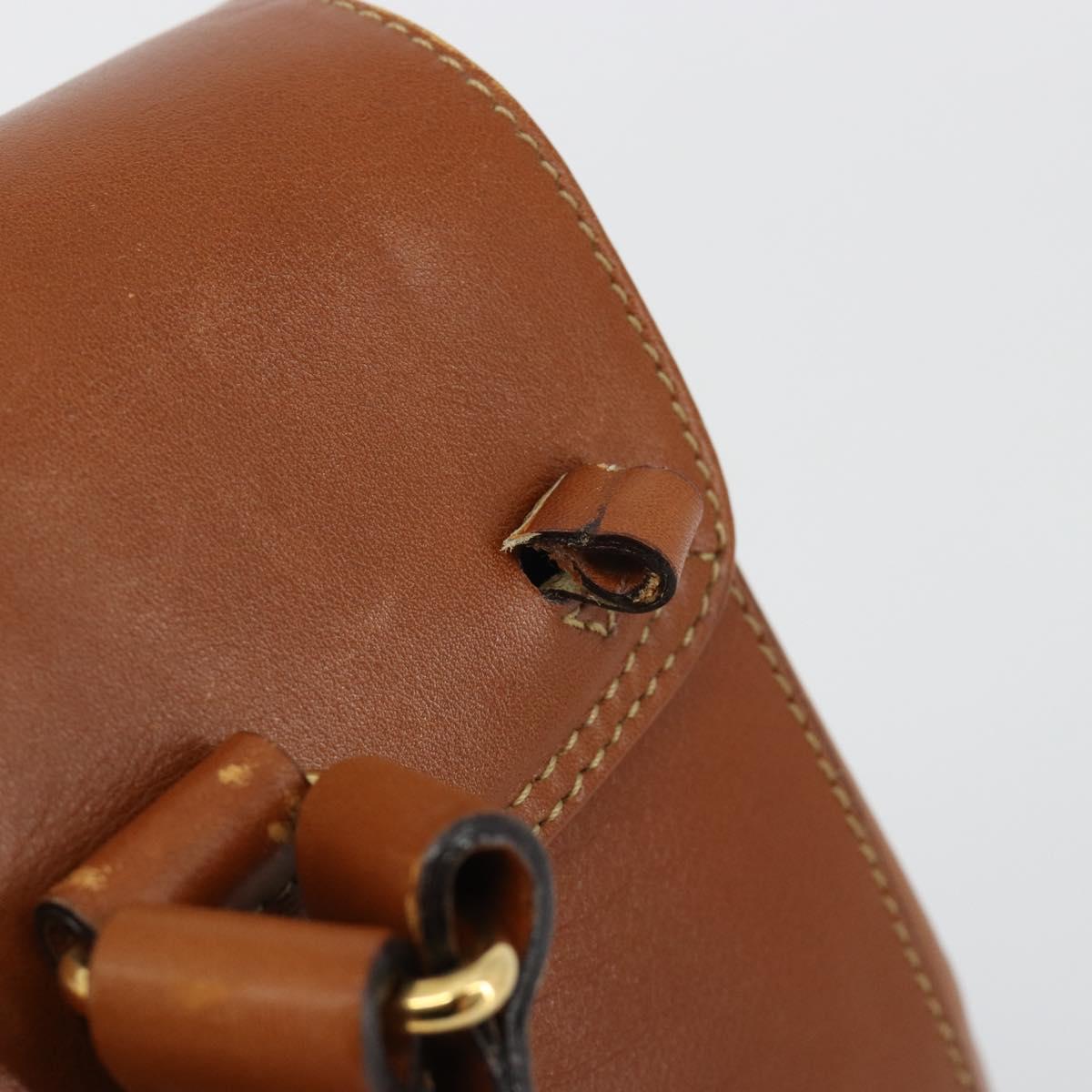 GUCCI Bamboo Backpack Leather Brown Gold 03 2265 0030 Auth ep15002