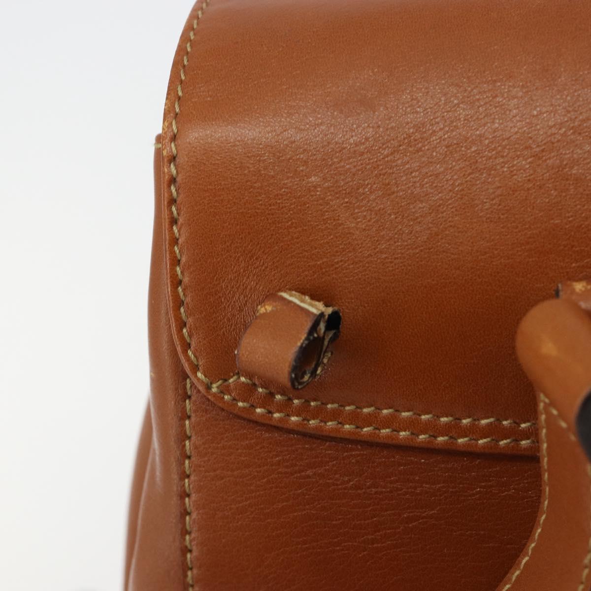 GUCCI Bamboo Backpack Leather Brown Gold 03 2265 0030 Auth ep15002