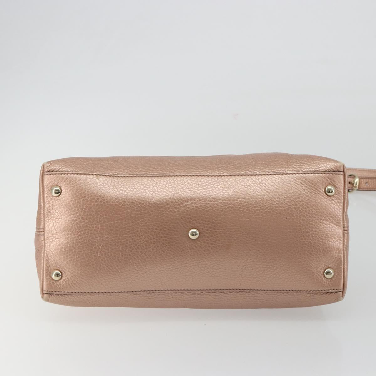 GUCCI Soho Hand Bag Leather 2way Pink Gold 308362 Auth ep15003A