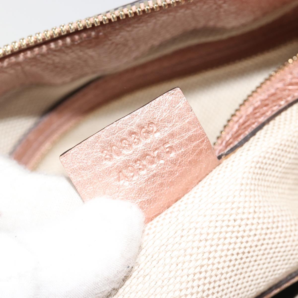 GUCCI Soho Hand Bag Leather 2way Pink Gold 308362 Auth ep15003A