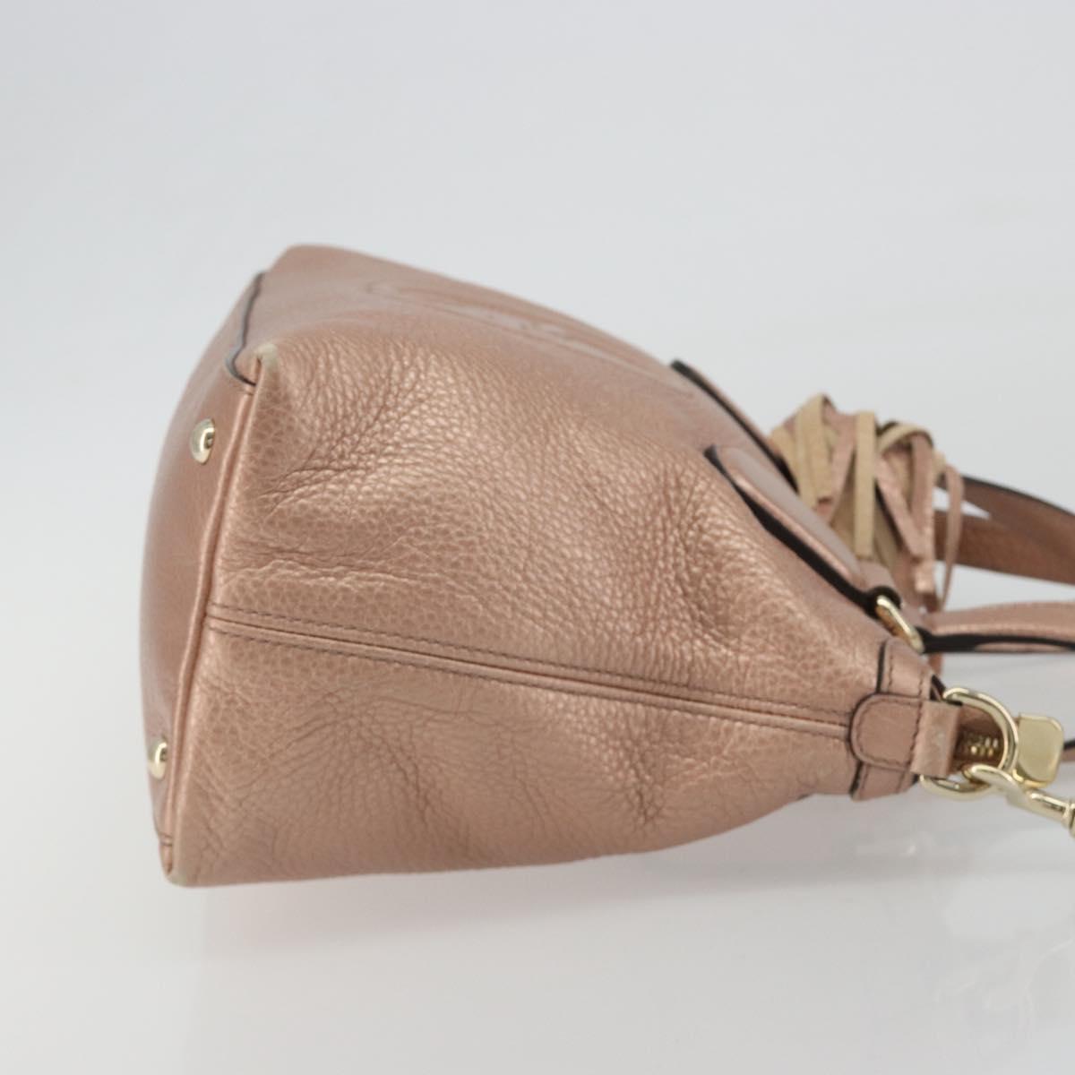 GUCCI Soho Hand Bag Leather 2way Pink Gold 308362 Auth ep15003A