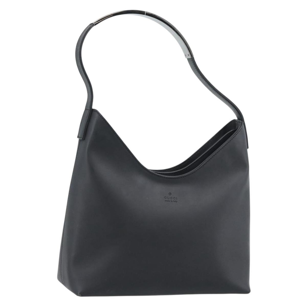 GUCCI Shoulder Bag Patent Leather Black Silver 001 3778 Auth ep15006