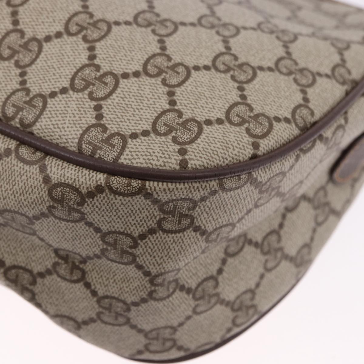 GUCCI GG Supreme Web Sherry Line Bag PVC Beige Gold 89 02 077 Auth ep15007
