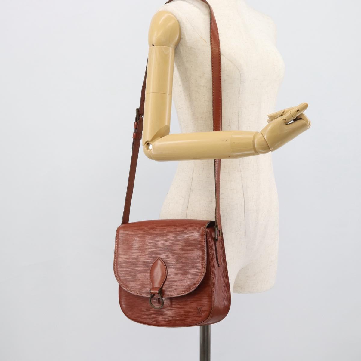 LOUIS VUITTON Epi Saint Cloud GM Shoulder Bag Brown M52193 LV Auth ep15008