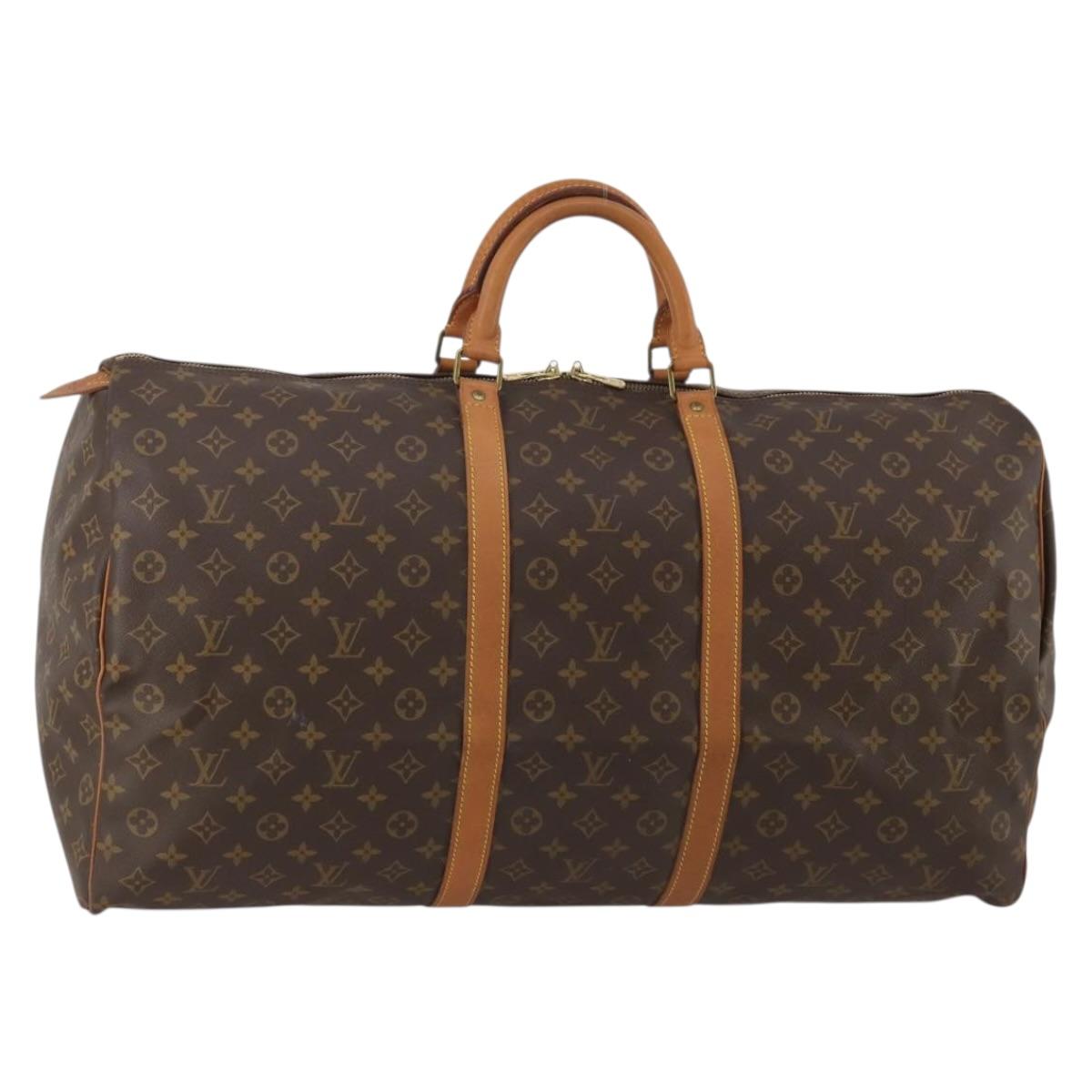 LOUIS VUITTON Monogram Keepall 60 Boston Bag M41422 LV Auth ep15018A