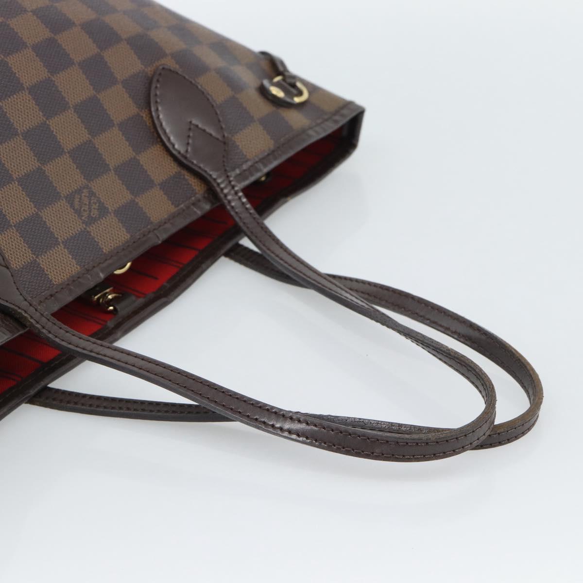 LOUIS VUITTON Damier Ebene Neverfull PM Tote Bag N51109 LV Auth ep15024