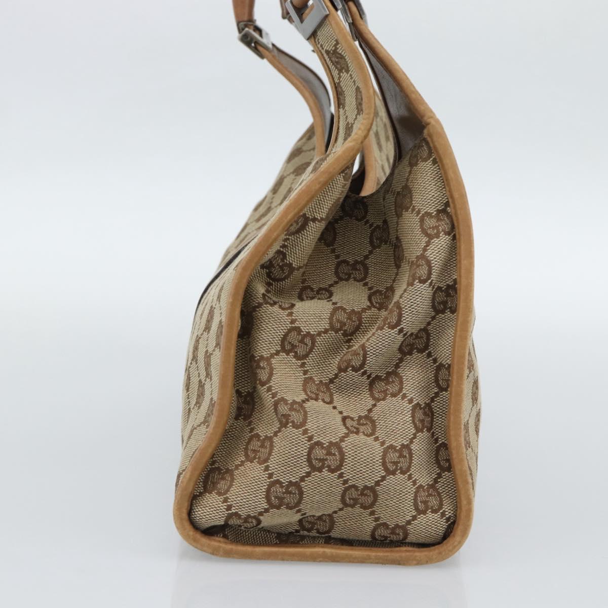 GUCCI GG Canvas Jackie Shoulder Bag Beige Silver 01719 Auth ep15028