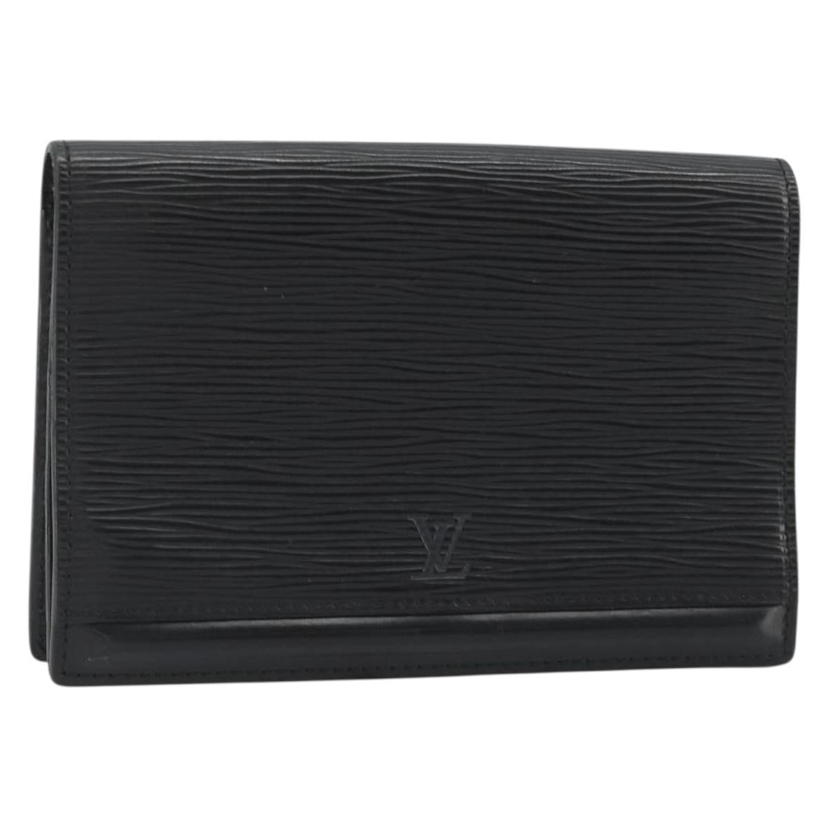 LOUIS VUITTON Epi Pochette Ceinture Waist Bag Black M52602 LV Auth ep15030