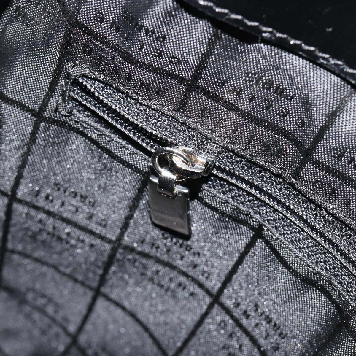 CELINE Shoulder Bag Leather Black Silver Auth ep15031
