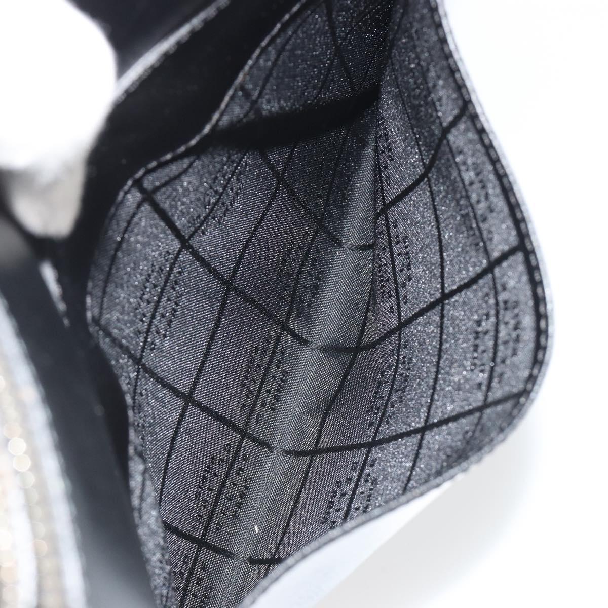CELINE Shoulder Bag Leather Black Silver Auth ep15031