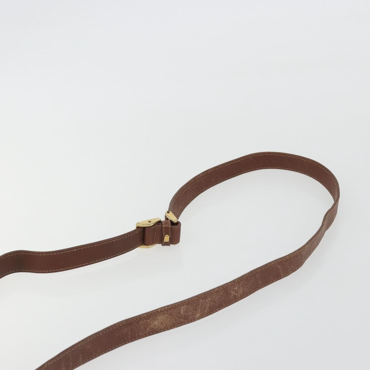 GUCCI Shoulder Bag PVC Canvas Beige Gold Auth ep15035