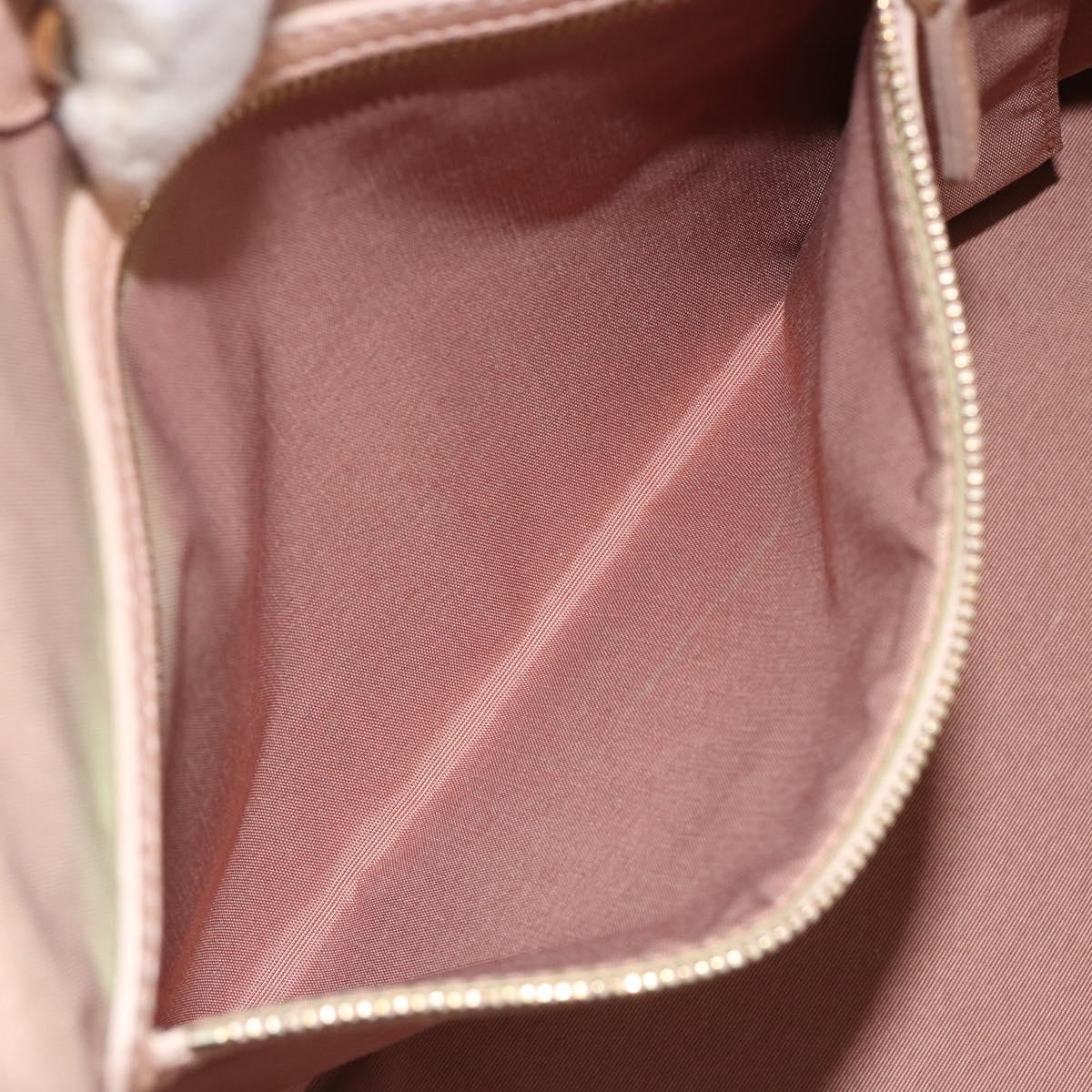 Christian Dior Lady Dior Canage Hand Bag Coated Canvas Pink Gold Auth ep15039