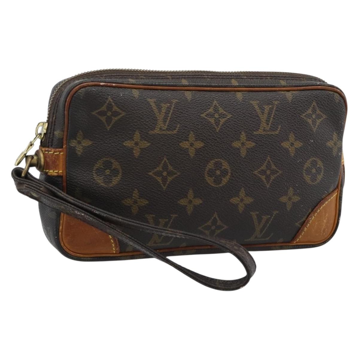LOUIS VUITTON Monogram Marly Dragonne PM Clutch Bag M51827 LV Auth ep15042