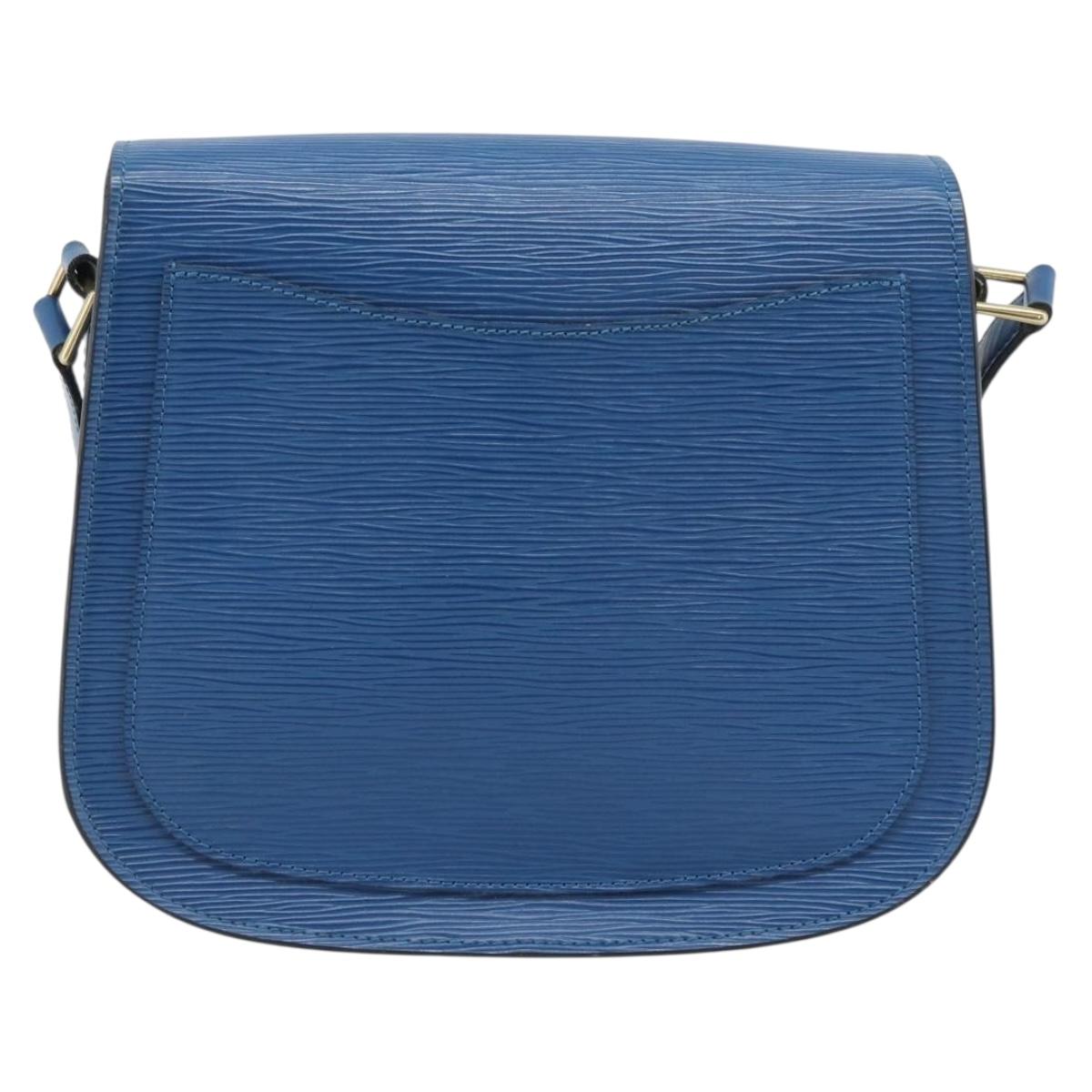 LOUIS VUITTON Epi Saint Cloud GM Shoulder Bag Toledo Blue M52195 LV Auth ep15054