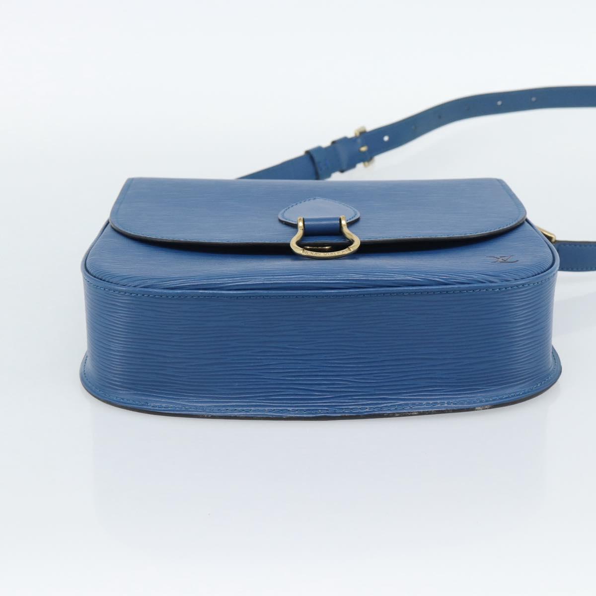 LOUIS VUITTON Epi Saint Cloud GM Shoulder Bag Toledo Blue M52195 LV Auth ep15054