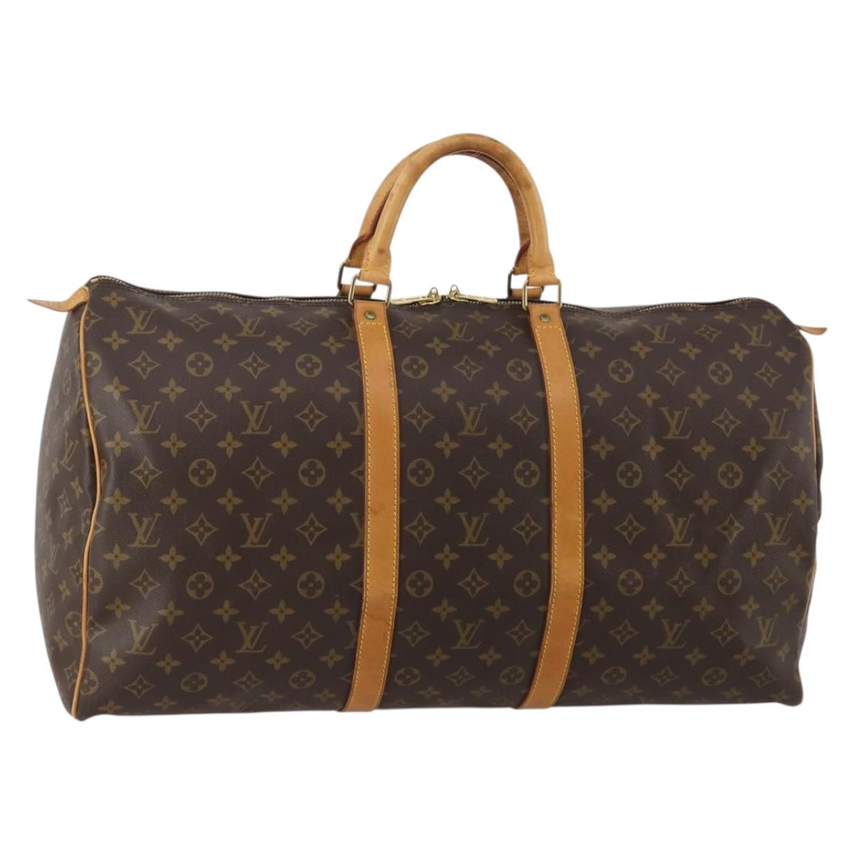 LOUIS VUITTON Monogram Keepall 55 Boston Bag M41424 LV Auth ep15055A
