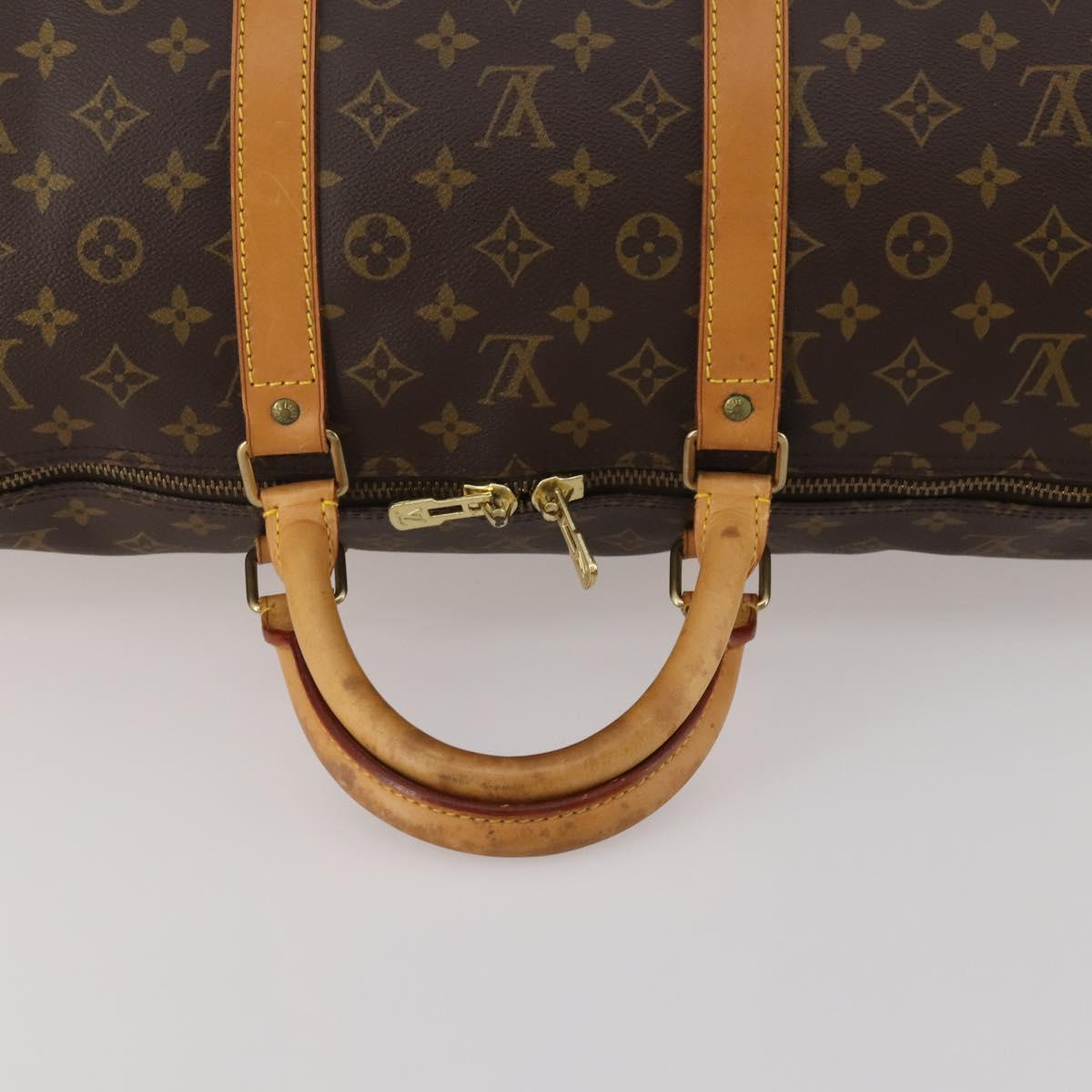 LOUIS VUITTON Monogram Keepall 55 Boston Bag M41424 LV Auth ep15055A